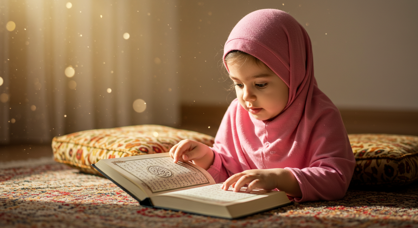 Student memorizing the Quran online